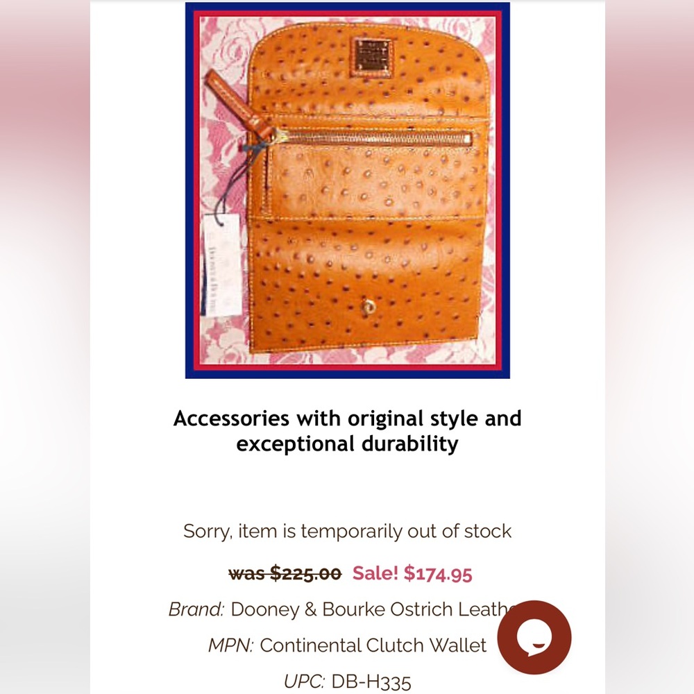 Dooney & Bourke Ostrich Continental Clutch Wallet - Picture 13 of 13
